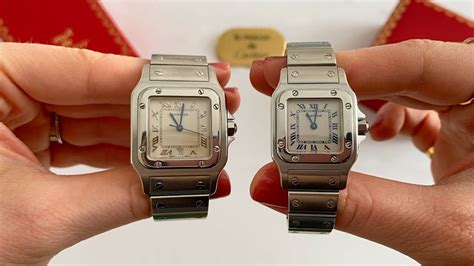 cartier santos large vs medium|cartier santos watch size guide.